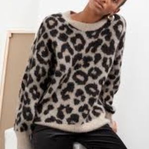 & Other Stories Oversized Leopard Sweater